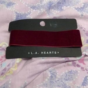 Cute burgundy velvet choker
